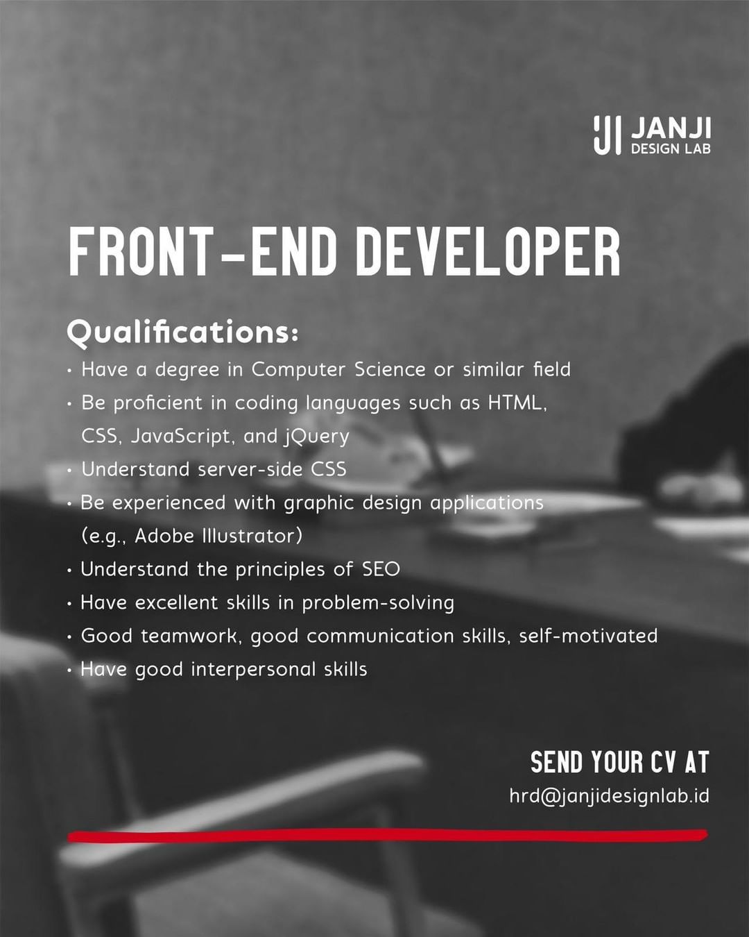 Lowongan Kerja 3D Generalist And Front End Developer Untuk Janji Design