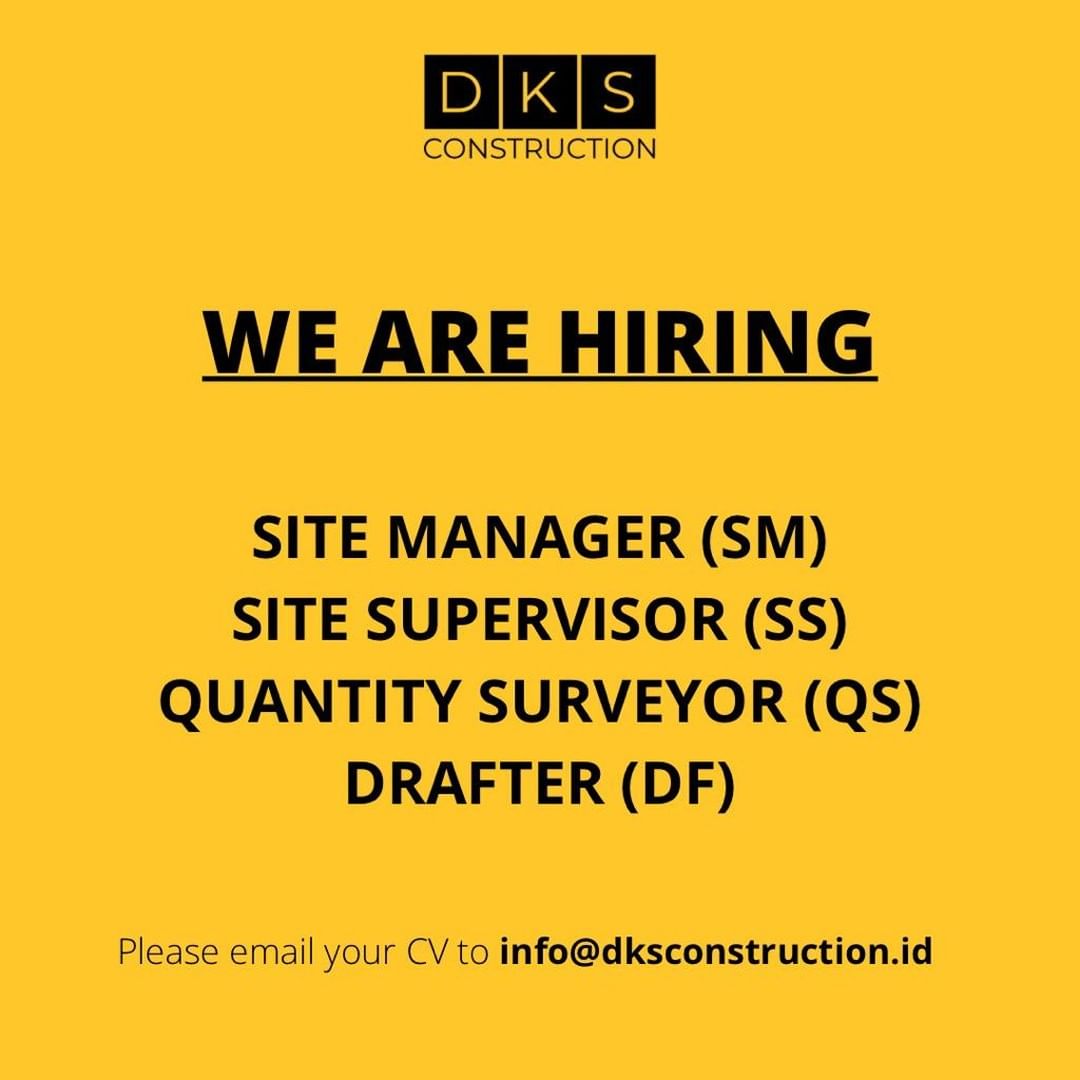 Lowongan Kerja Site Manager Site Spv Qs Dan Drafter Untuk Dks