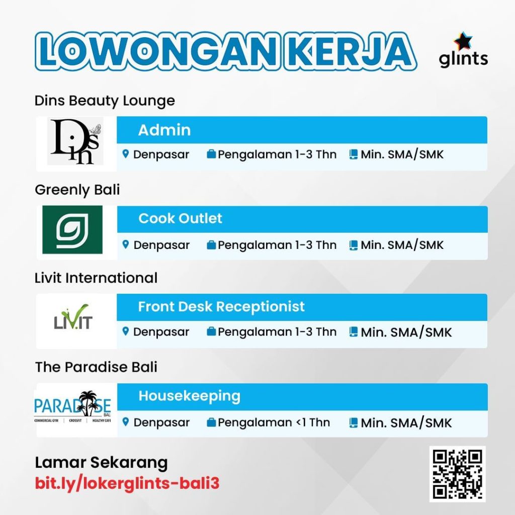 Lowongan Kerja Sebagai Admin Cook Front Desk Receptionist