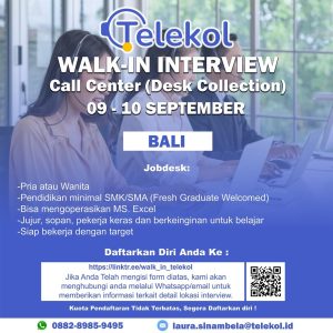 Lowongan Kerja Sebagai Call Center (Desk Collection), Finance & Accounting Staff untuk PT. Telekol Manajemen Finansial Penempatan di Pererenan, Badung 