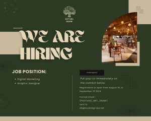 Lowongan Kerja Sebagai Digital Marketing, Graphic Designer, Chief Accountant, Cost Control, Purchasing SPV, Dll untuk Boyana Group Penempatan di Canggu, Badung