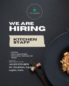 Lowongan Kerja Sebagai Kitchen Staff untuk The Grounds Penempatan di Legian, Badung
