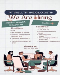 Lowongan Kerja Sebagai Kurir & Tenaga Serabutan, Sales untuk PT Welltri Indologistik Penempatan di Padangsambian, Denpasar