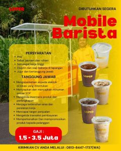 Lowongan Kerja Sebagai Mobile Barista untuk Loper Indonesia Penempatan di Bali