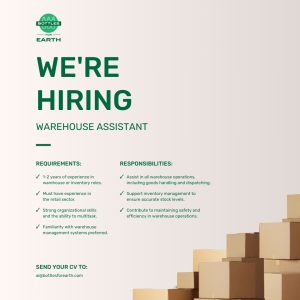 Lowongan Kerja Sebagai Warehouse Assistant, Assistant Marketing Director, Accounting & Tax Officer untuk Bottles for Earth Penempatan di Kerobokan, Badung