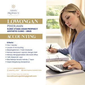 Lowongan Kerja Sebagai Accounting, Perawat untuk Asian Prophecy Penempatan di Ubud, Gianyar 