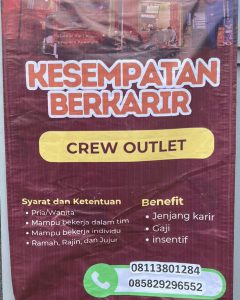 Lowongan Kerja Sebagai Crew Outlet untuk ACK Penempatan di Bali