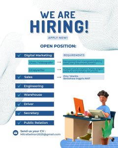 Lowongan Kerja Sebagai Digital Marketing, Sales, Engineering, Warehouse, Driver, Secretary, Public Relation untuk Penempatan di Kuta, Badung