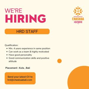 Lowongan Kerja Sebagai HRD, Cashier, Bartender untuk Chaskaa Modern Indian Cuisine & Bar Penempatan di Kuta, Badung