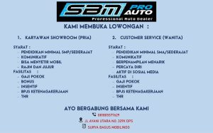 Lowongan Kerja Sebagai Karyawan Showroom, Customer Service untuk Surya Bagus Mobilindo Penempatan di Denpasar 