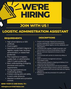 Lowongan Kerja Sebagai Logistic Administration Assistant untuk PT. Salsation Fitness Indonesia Penempatan di Badung