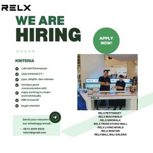 Lowongan Kerja Sebagai Promotor / Staff Store untuk RELX Bali Penempatan di Bali