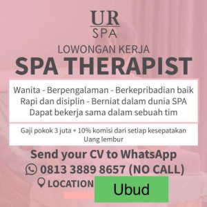 Lowongan Kerja Sebagai SPA Therapist untuk UR SPA Penempatan Ubud, Gianyar 