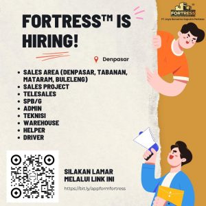 Lowongan Kerja Sebagai Sales Area, Sales Project, Telesales, SPB/SPG, Admin, Teknisi, Dll untuk Fortress Bali Penempatan di Denpasar