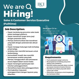 Lowongan Kerja Sebagai Sales & Customer Service, Social Media Handler, Copywriter, Chef Pastry dan Volunteer untuk HCI Group Penempatan di Denpasar 