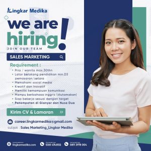 Lowongan Kerja Sebagai Sales Marketing untuk Lingkar Medika Penempatan di Bali