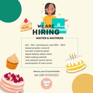 Lowongan Kerja Sebagai Waiter/ Waitress untuk Rumpis Kitchen Penempatan di Renon, Denpasar 