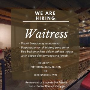 Lowongan Kerja Sebagai Waitress untuk La Locanda Del Pirrate Penempatan di Canggu, Badung 