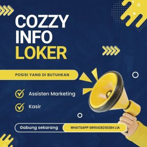 Lowongan Kerja Sebagai Assisten Marketing dan Kasir untuk Cozzy Penempatan di Bali