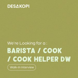 Lowongan Kerja Sebagai Barista, Cook, Daily Worker Cook Helper untuk Desa Kopi Bali Penempatan di Tabanan 