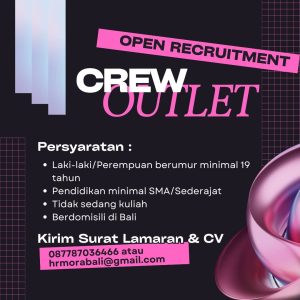 Lowongan Kerja Sebagai Crew Outlet untuk Burger Bangor Penempatan di Jimbaran, Badung 