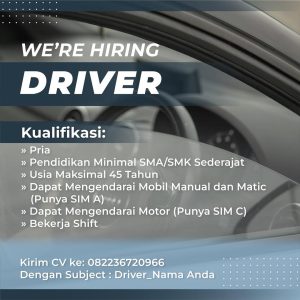 Lowongan Kerja Sebagai Driver untuk Penempatan di Bali