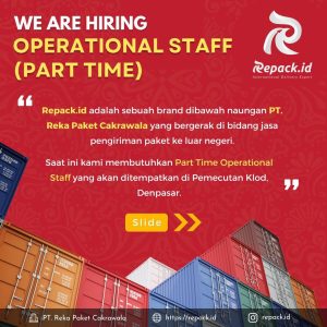 Lowongan Kerja Sebagai Part Time Operational Officer untuk PT. Reka Paket Cakrawala Repack Id Penempatan di Denpasar