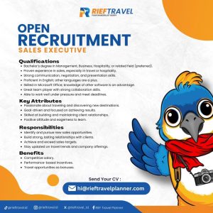 Lowongan Kerja Sebagai Sales Executive untuk Rief Travel Penempatan di Dalung, Badung