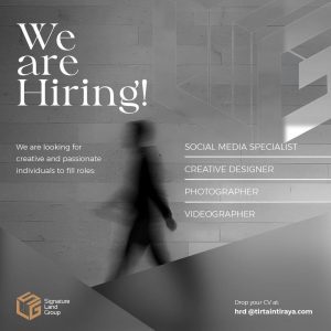 Lowongan Kerja Sebagai Social Media Specialist, Creative Designer, Photographer, dan Videographer untuk Signature Land Group Penempatan di Kerobokan, Badung