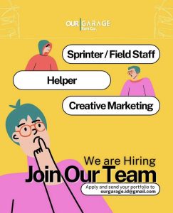 Lowongan Kerja Sebagai Sprinter, Helper dan Creative Marketing untuk Our Garage Rent Car Penempatan di Denpasar
