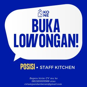 Lowongan Kerja Sebagai Staff Kitchen untuk KONE Penempatan di Denpasar