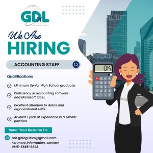 Lowongan Kerja Sebagai Accounting Staff untuk PT Global Dwiputra Logistics Penempatan di Kuta, Badung 