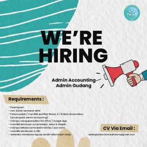 Lowongan Kerja Sebagai Admin & Accounting, Admin Gudang untuk Aseka Productions Penempatan di Padangsambian, Denpasar 