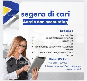 Lowongan Kerja Sebagai Admin dan Accounting untuk KSP Kharisma Dana Abadi Penempatan di Denpasar
