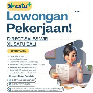 Lowongan Kerja Sebagai Direct Sales untuk PT. Cahaya Bumi Nasional (XL Axiata) Penempatan di Bali