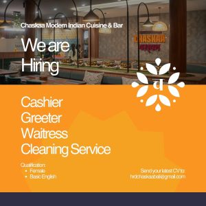 Lowongan Kerja Sebagai Kasir, Greeter, Waitress, Cleaning Service untuk Chaskaa Modern Indian Cuisine & Bar Penempatan di Seminyak, Badung