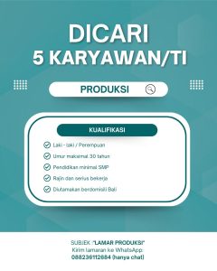 Lowongan Kerja Sebagai Staff Produksi untuk Bakery Penempatan di Kesiman, Denpasar 