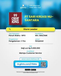 Lowongan Kerja Sebagai Store Leader, Admin Purchasing, Cashier, Admin, Admin Rental untuk Penempatan di Bali