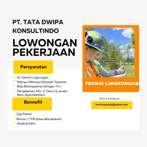 Lowongan Kerja Sebagai Teknik Lingkungan, Support Admin untuk PT. Tata Dwipa Konsultindo Penempatan di Denpasar
