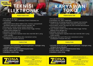 Lowongan Kerja Sebagai Teknisi Elektronik, Karyawan Toko untuk Zona Timbangan Penempatan di Denpasar
